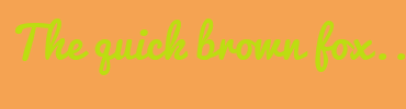 Image with Font Color BCDD11 and Background Color F5A352